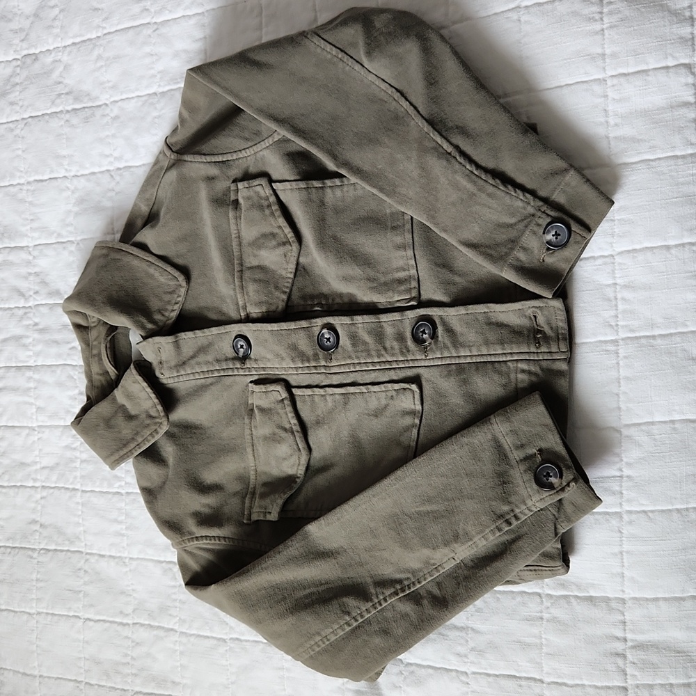 Everlane Green Moleskin Utility Jacket